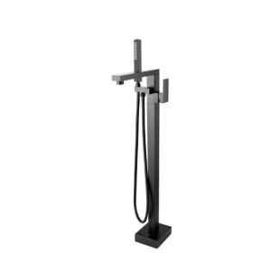 Vog Matte Black Freestanding Tap with Handheld Shower